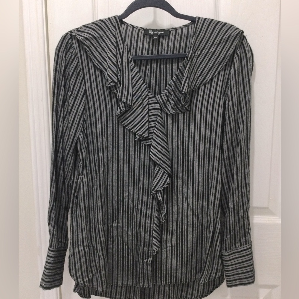 Black and Grey Button Up
